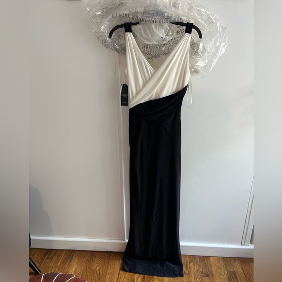 NWT - Ralph Lauren Black & White Evening Dress - Picture 7 of 9